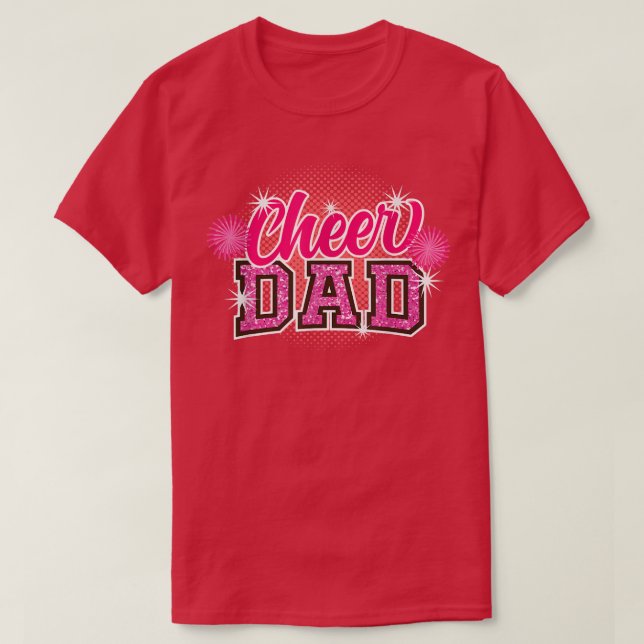 Cheer Dad Father's Day Cheerleader Papa Daddy Chee T-Shirt (Design Front)
