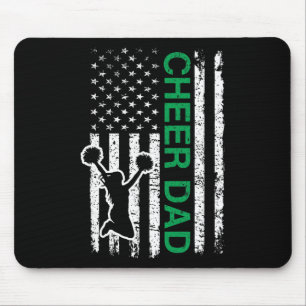 Cheer Dad Flag Green Cheerleading  Mouse Mat