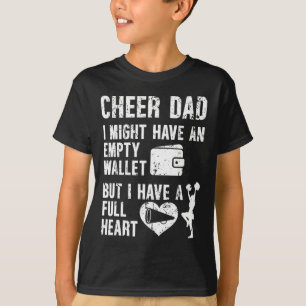 Cheer Dad Full Heart Cheerleader Dad Cheerleading T-Shirt