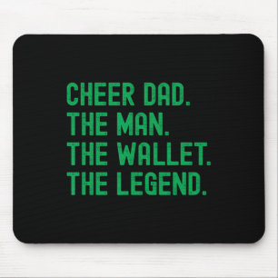 Cheer Dad Green Funny Cheerleading Man Wallet Lege Mouse Mat
