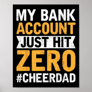 Cheer Dad Nk Account Zero Funny Cheerleader Dad Poster