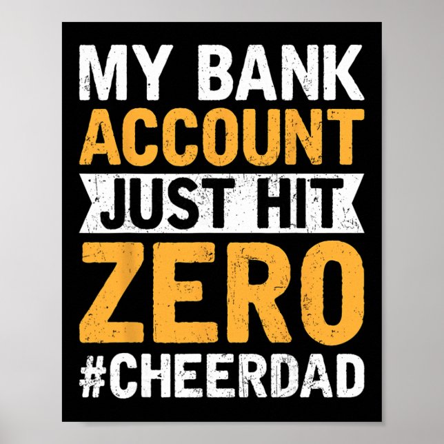 Cheer Dad Nk Account Zero Funny Cheerleader Dad  Poster (Front)