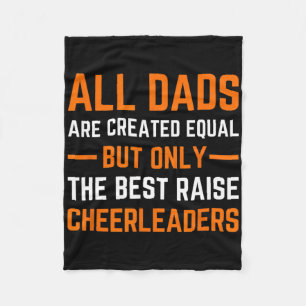 Cheer Dad Orange Best Cheerleading  Fleece Blanket