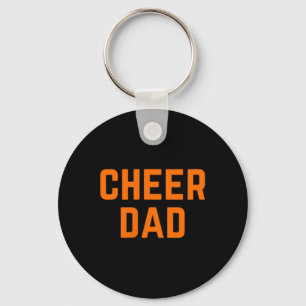 Cheer Dad Orange Cheerleading Pocket Key Ring