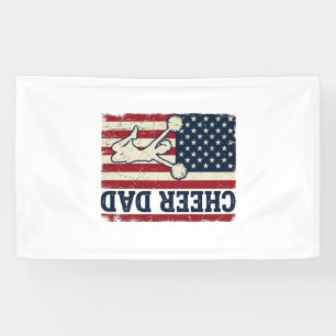 Cheer Dad Patriotic American Flag Vector Shirt Des Banner