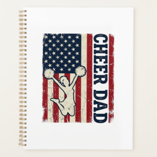 Cheer Dad Patriotic American Flag Vector Shirt Des Planner