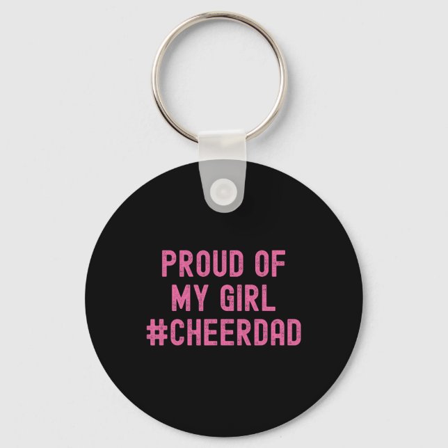 Cheer Dad Pink Cheerleading _2  Key Ring (Front)