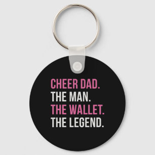 Cheer Dad Pink Cheerleading _4 Key Ring