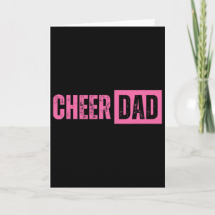 Cheer Dad Pink Cheerleading  Card