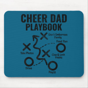 Cheer dad playbook funny proud cheerleading menChe Mouse Mat