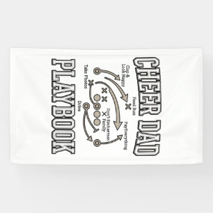 Cheer Dad Playbook Vintage Vector Shirt Design_1 Banner