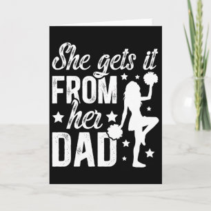 Cheer Dad Proud Dad Of A Cheerleader Father Card