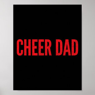 Cheer Dad Red And Black Cheerleading Poster