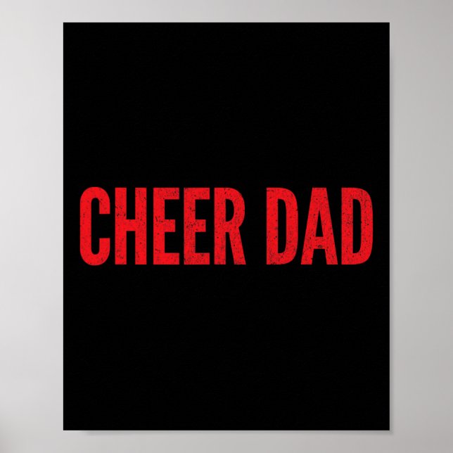 Cheer Dad Red And Black Cheerleading  Poster (Front)