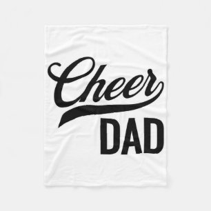 Cheer Dad Red And Black White Cheerleading Matchin Fleece Blanket