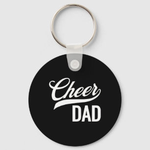 Cheer Dad Red And White Cheerleading Matching Pare Key Ring
