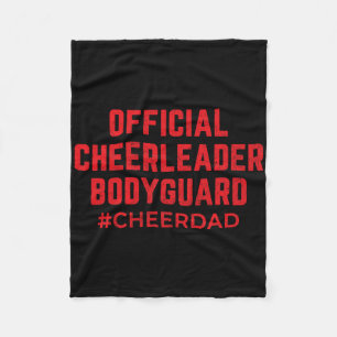 Cheer Dad Red Bodyguard Cheerleading Fleece Blanket