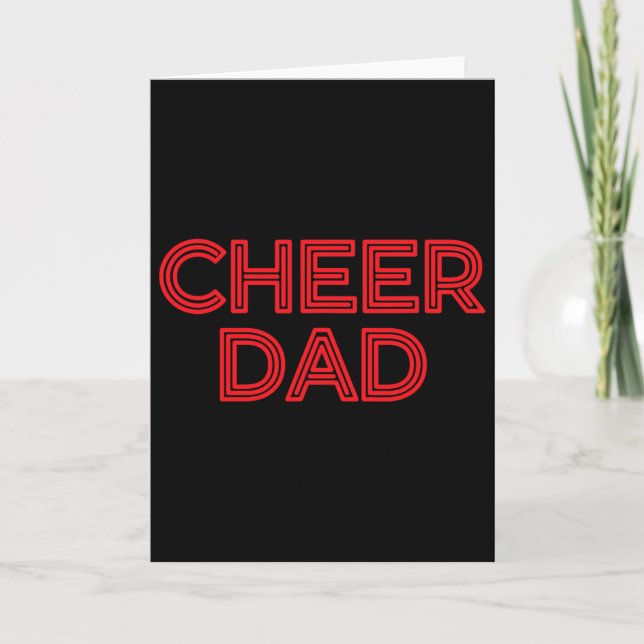 Cheer Dad Red Cheerleading _1  Card (Front)