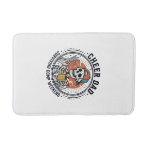 Cheer Dad Surviving Comp Weekend Skeleton Shirt_1 Bath Mat