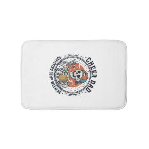 Cheer Dad Surviving Comp Weekend Skeleton Shirt_1 Bath Mat