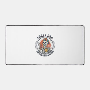 Cheer Dad Surviving Comp Weekend Skeleton Shirt_1 Desk Mat