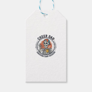 Cheer Dad Surviving Comp Weekend Skeleton Shirt_1 Gift Tags