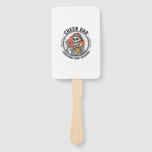 Cheer Dad Surviving Comp Weekend Skeleton Shirt_1 Hand Fan