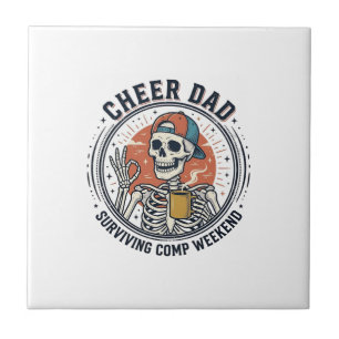 Cheer Dad Surviving Comp Weekend Skeleton Shirt_1 Tile