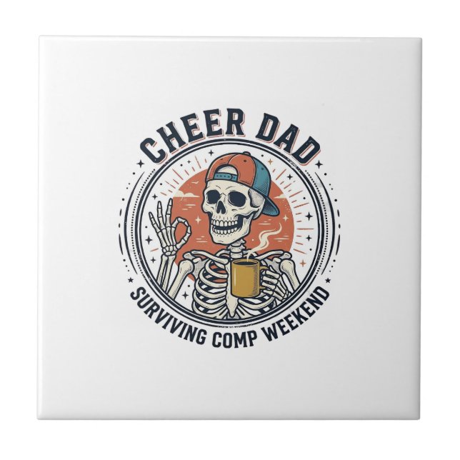 Cheer Dad Surviving Comp Weekend Skeleton Shirt_1 Tile (Front)