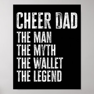 Cheer Dad The Man The Myth The Wallet Poster