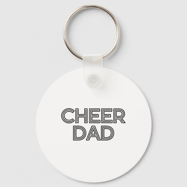Cheer Dad White Cheerleading  Key Ring (Front)