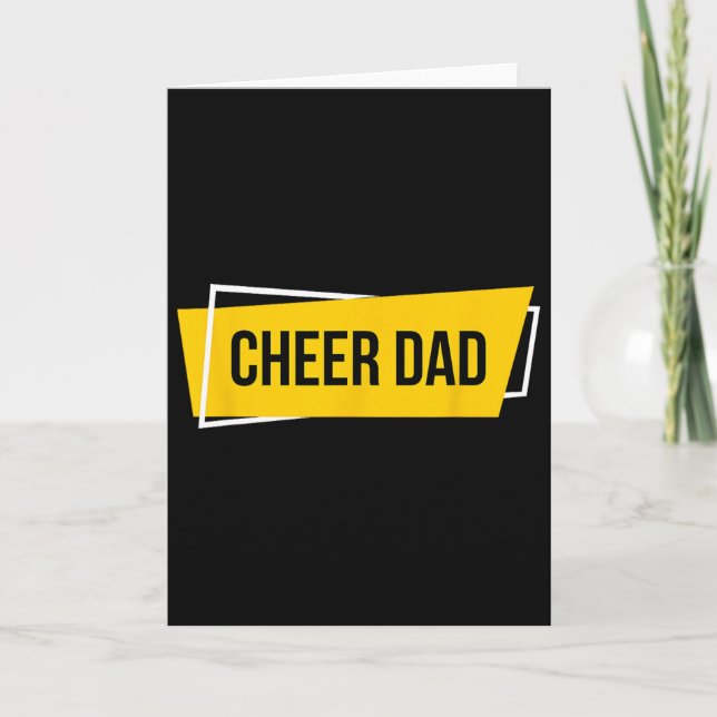 Cheer Dad Yellow Cheerleading _1  Card (Front)