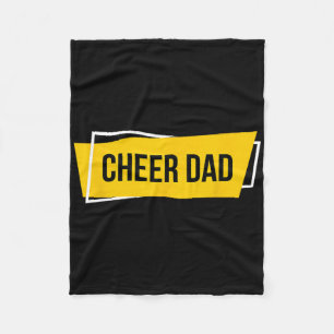 Cheer Dad Yellow Cheerleading _1  Fleece Blanket
