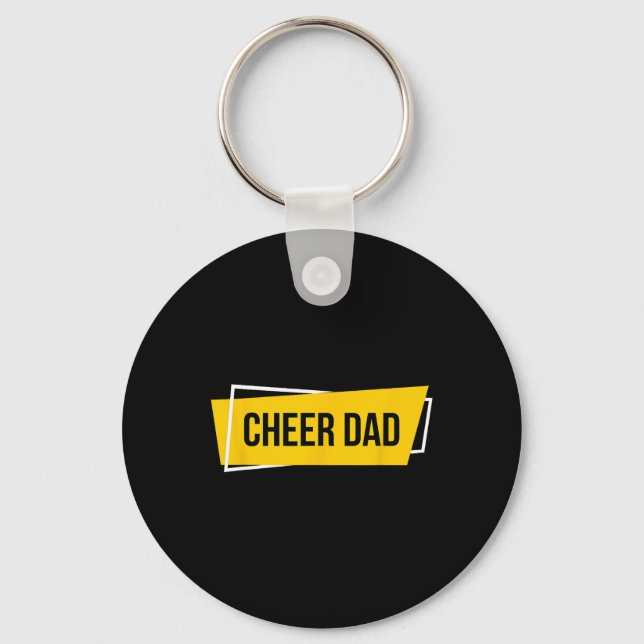 Cheer Dad Yellow Cheerleading _1  Key Ring (Front)