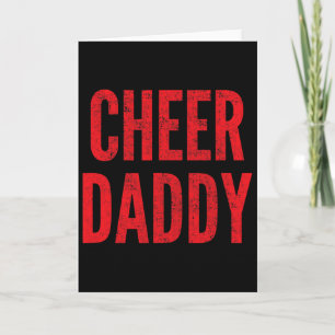 Cheer Daddy Cheerleading Dad Red Matching Parents Card