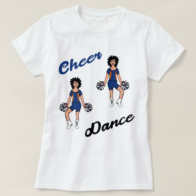 Cheer/ Dance T-Shirt (Blue Oranger) (Design Front)