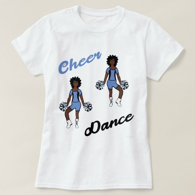 Cheer/ Dance T-Shirt (Periwinkle Black) (Design Front)
