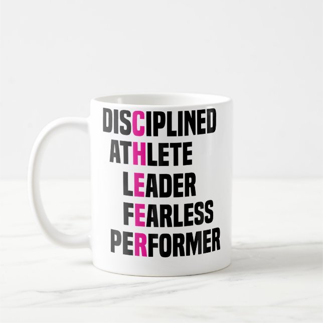 Cheer Discipline Athlete Leader Cheerleading Sport Coffee Mug (Left)