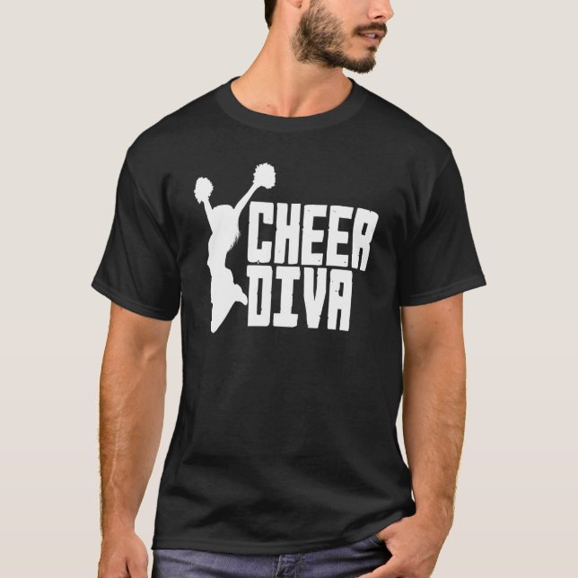 Cheer Diva  Cheerleading Cheerleader T-Shirt (Front)