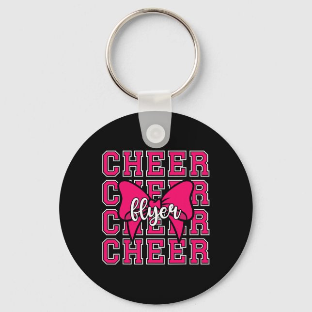 Cheer Flyer Coquette Cheerleading Flyer _1  Key Ring (Front)