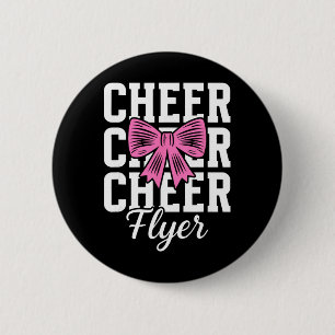 Cheer Flyer Coquette Cheerleading Flyer 6 Cm Round Badge