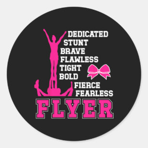 Cheer Flyer Definition Cheerleading Flyer _2 Classic Round Sticker