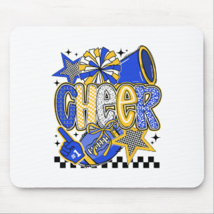 Cheer Footll Cheerleading Cheerleader Blue Women G Mouse Mat