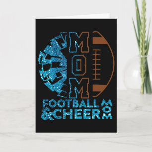 Cheer Footll Cheerleading Mum Of Both Messy Bun Bl Card
