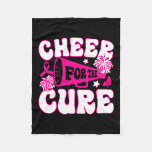 Cheer For A Cure Breast Cancer Awareness Cheerlead Fleece Blanket