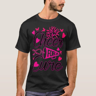 Cheer For A Cure Breast Cancer Awareness Pink Ribb T-Shirt