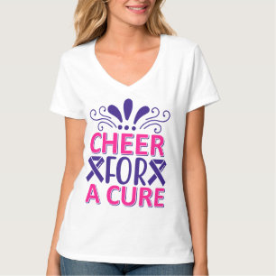 Cheer For A Cure Pink and Purple T-Shirt