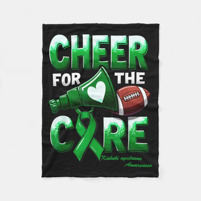 Cheer For Kabuki Syndrome Warrior  Fleece Blanket (Front)