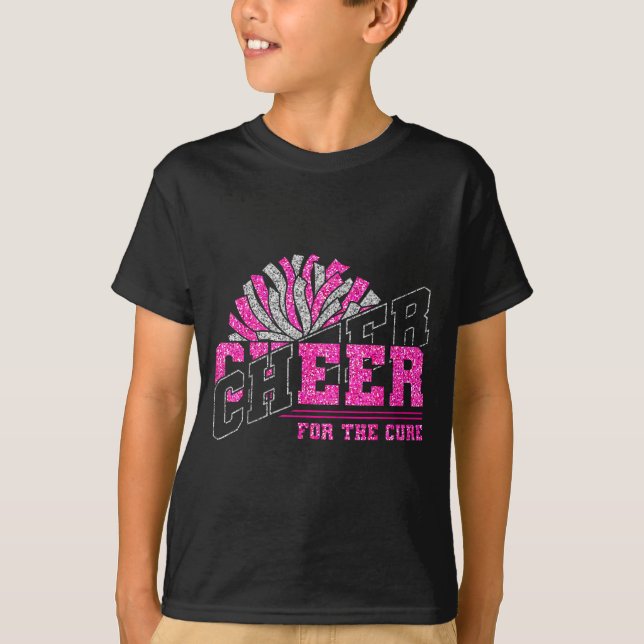Cheer For The Breast Cancer Awareness Cheer Mom Ma T-Shirt (Front)