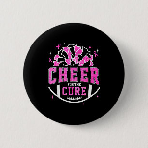 Cheer For The Breast Cancer Awareness Cheerleader  6 Cm Round Badge